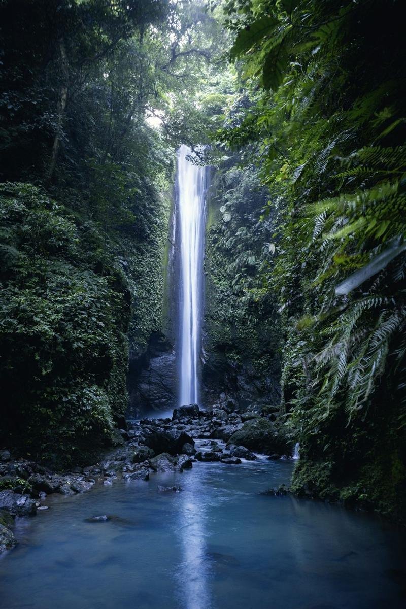 Tropical waterfall in Antique, Philippines